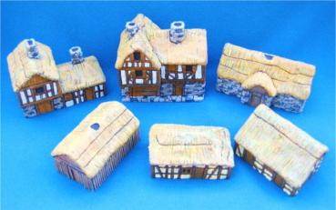 Thatched Roof Vllage Set (6 pcs)