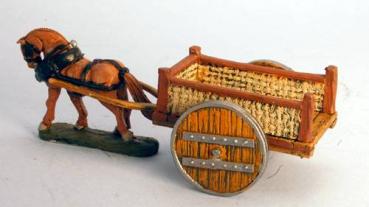Flat Cart - Wcker sdes with Wooden Wheels