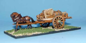 Flat Cart with Supples - spoked wheels