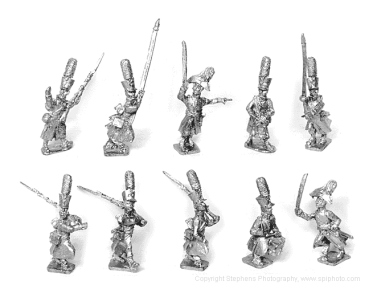 Grenaders Shako Great Coat march attack & Command