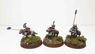 Mounted knights -  barded horses