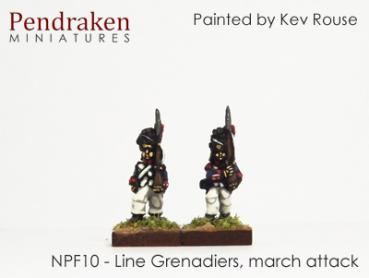 Line grenadiers -  bearskin -  march attack