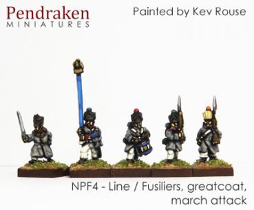 Lne/Fus. n greatcoat -  march attack -  nc. comm