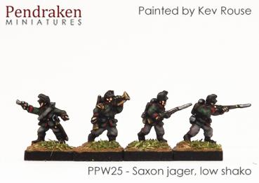 Saxon jager -  low shako -  fallng plume
