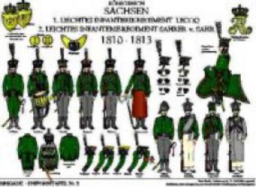 Sachsen: Leichte Infanterie-Regimenter 1810-13