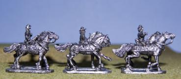 Extra Limber Horses with Riders