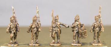 Contnental Lght nfantry n Leather Caps wth Command