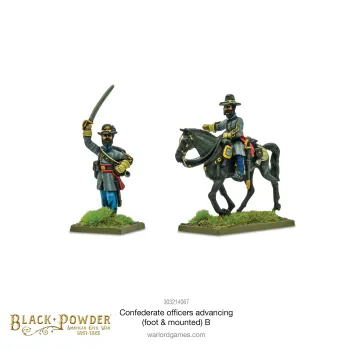 Confederate Officers Advancing B (Foot & Mounted)