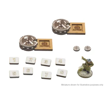 Bolt Action MDF Artillery zooming in Markers - Soviet Union