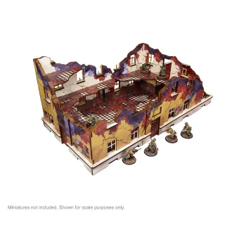 Pre-Painted WW2 Ostfront Stalingrad School Left (With Balcony) (1)