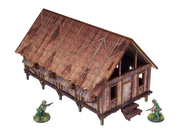 Pre-Painted WW2 Pacific Barracks