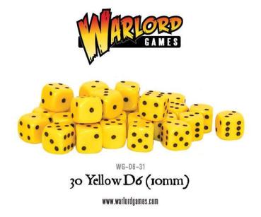 Spot Dice 10mm - Yellow D6 (30)