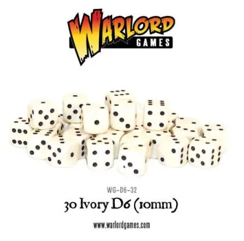 Spot Dice 10mm - Ivory D6 (30)