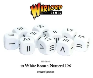 White Roman Numeral D6 (10)