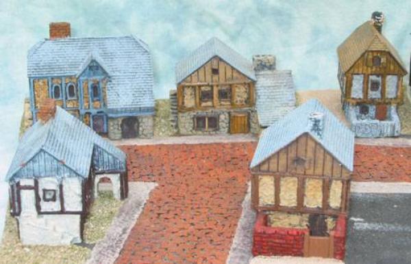 German Vllage Set 1. 5 dfferent Half-Tmbered Hou ..