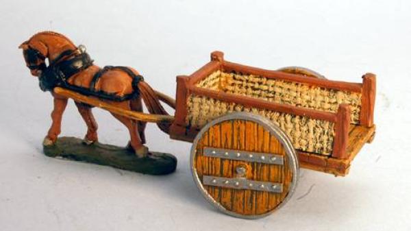 Flat Cart - Wcker sdes with Wooden Wheels