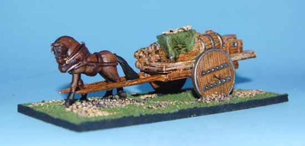 Cart with Supples - wooden wheels