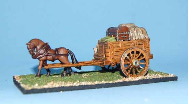 Cart wth sdes and laod and spoked wheels