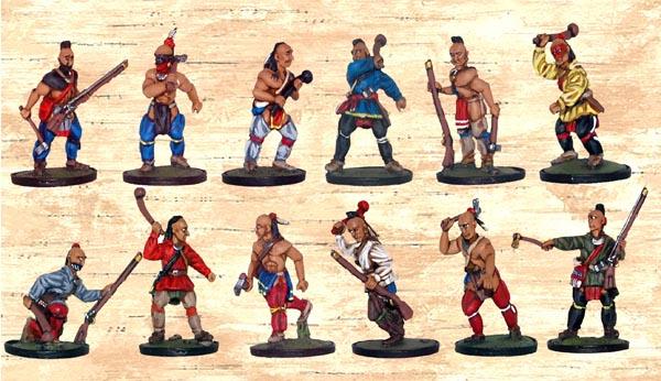 Box 2 Red Indians with Clubs and Tomahawks