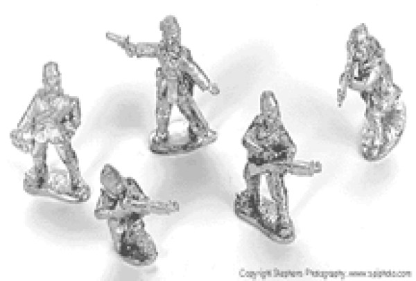 Fuzzy-Wuzzes attackng Swords