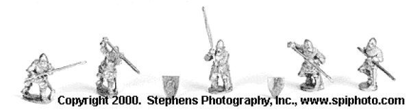 Dismounted knights short Lances