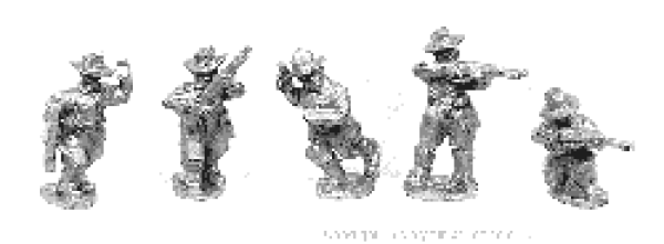 Regular Infantry skirmishing Sun Helmet & Command