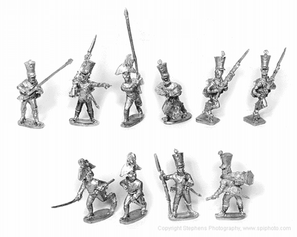 Musketeers Shako advancing & Command