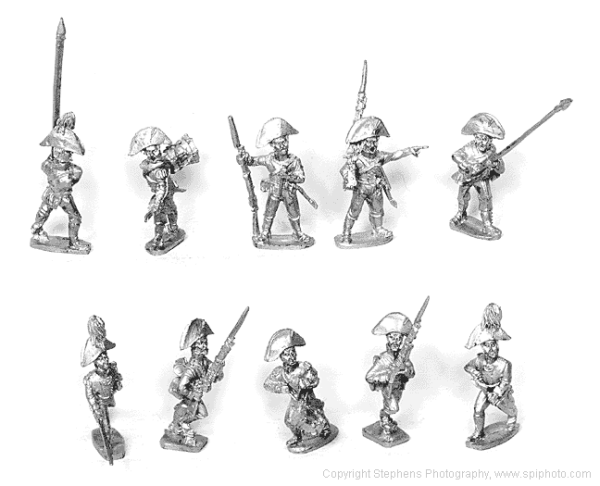 Musketeers Bcorne advancing & Command