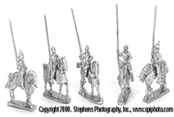 Mounted Knghts wth Maces half Armored Horses