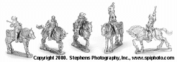 Mounted Knghts wth Maces Unarmored Horses