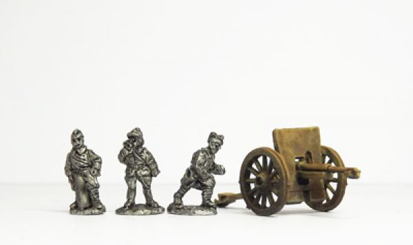 75mm field gun -  spoked wheels -  with crew