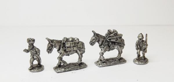 Pack mule team wth maxm gun