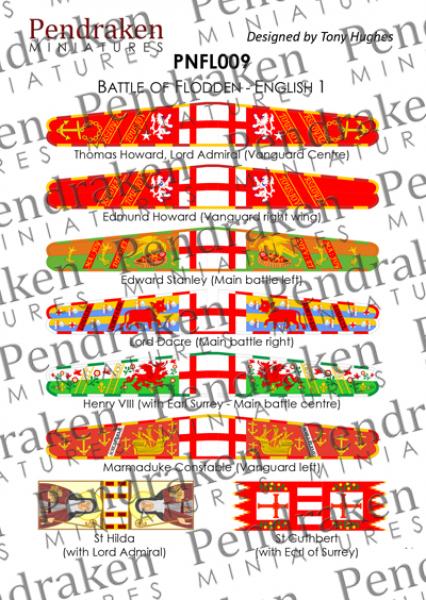 Flodden Englsh -  sheet 1 x 8 banners