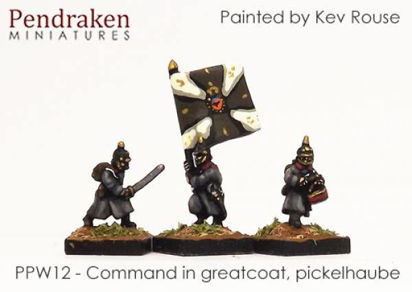 Command in greatcoat -  picklehaube