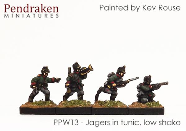 Jagers in tunic -  low shako -  inc command