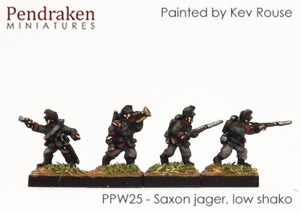 Saxon jager -  low shako -  fallng plume