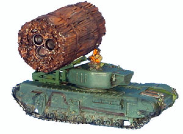Churchll AVRE wth tank commander