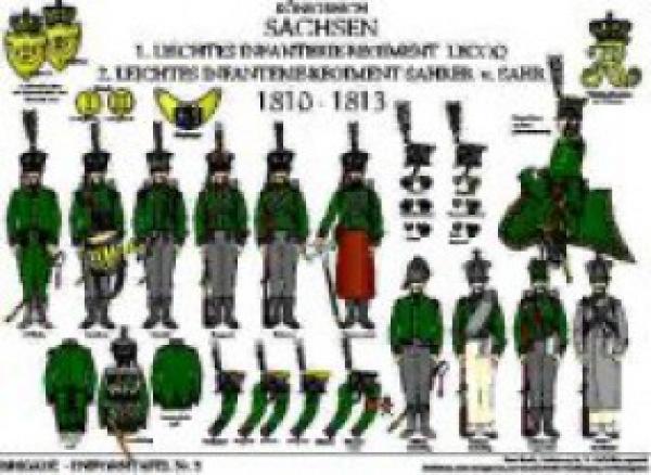 Sachsen: Lechte nfantere-Regmenter 1810-13
