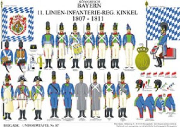 Bayern: 11. Lnen-nfantere-Regment 1807-11
