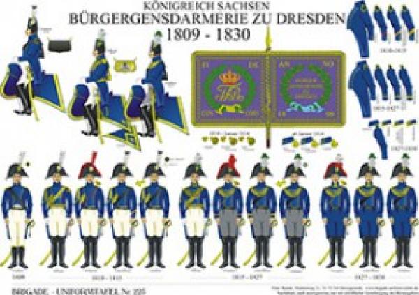 Koenigreich Sachsen: Buerger-Gensdarmerie zu Dresden 1809-1830