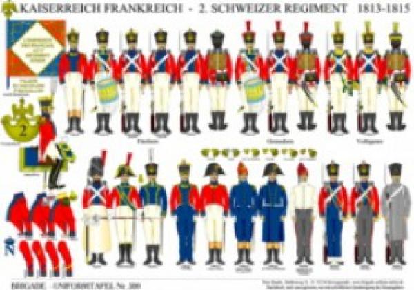 Kaserrech Frankrech: 2. Schwezer Regment 1813-1815