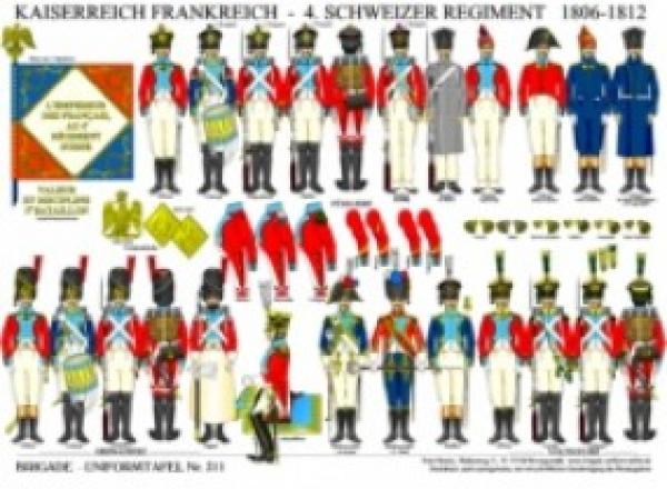 Kaserrech Frankrech: 4. Schwezer Regment 1806-1812