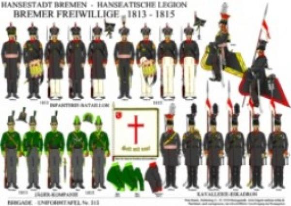 Hansestadt Bremen / Hanseatsche Legon: Bremer Frewllge 1813-1815