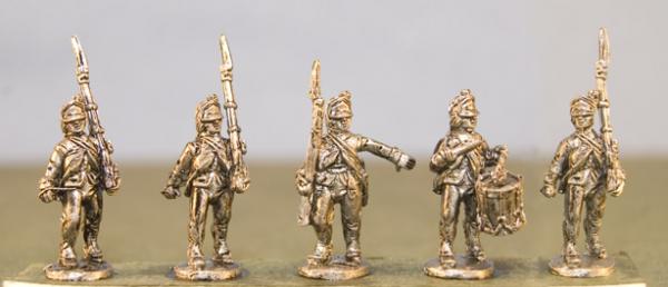 Contnental Lght nfantry n Leather Caps wth Command