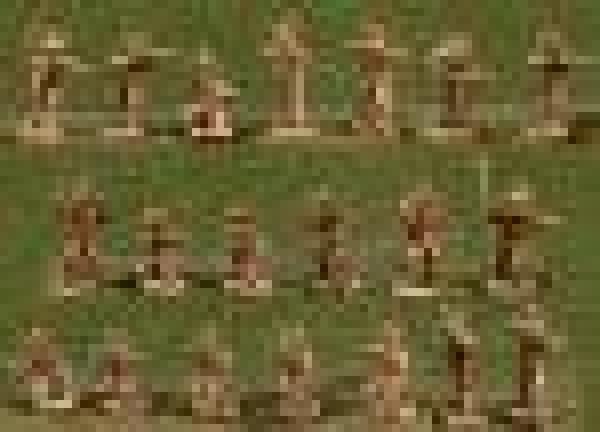 Dsmounted US Cavalry wth Command