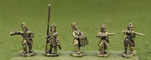 French Dsmounted Dragoons n Bonnets wth Command