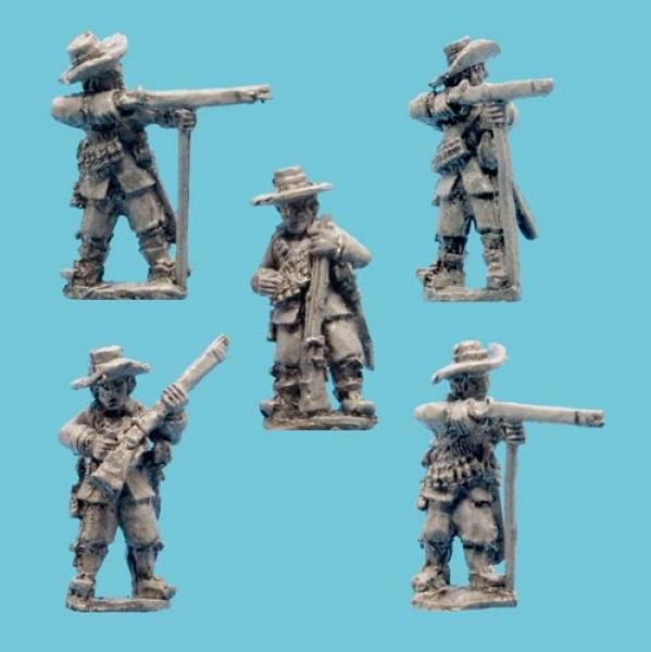 Musketeers Frng Lne wth Hats