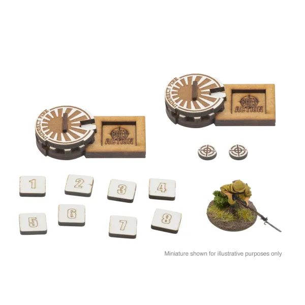 Bolt Action MDF Artillery zooming in Markers - Japan