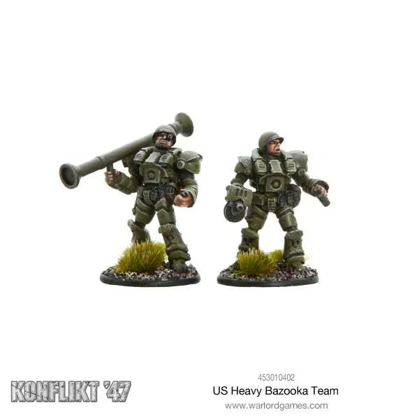 Konflikt´47 United States Heavy Infantry Bazooka Team (2 Miniatures)