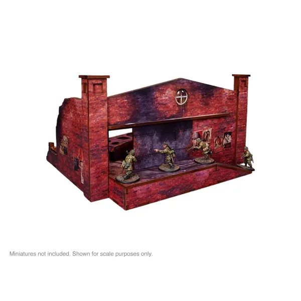 Pre-Painted WW2 Ostfront Stalingrad Factory Back (with ramp) (1)